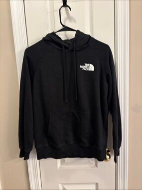 The North Face Black Pullover Hoodie with White Logo